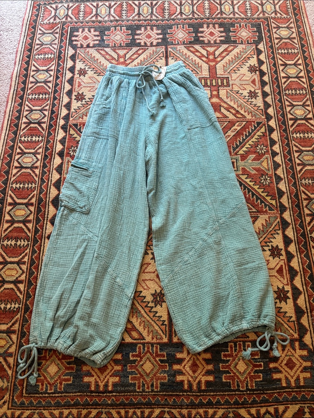 NWT Easel Cotton Gauze Lounge Cargo Pants